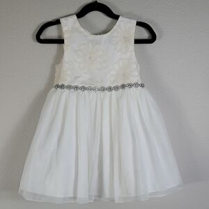 Purple Rose Toddler Girl Special Occasion Dress Size 4T White Tulle Princess